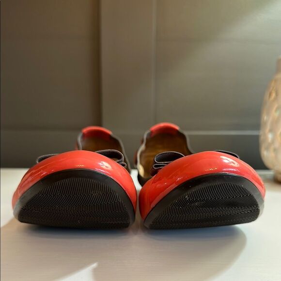Ferragamo Elasticated Ballet Flats Shoes Sz 10M Made in Italy Coral - Picture 7 of 15